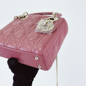 Mini Lady Dior Lambskin Rose Pink SHW