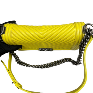 Chevron Boy Old Medium Calfskin Yellow RHW