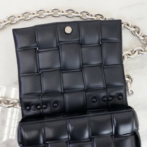 Chain Cassette Bag Leather Black SHW