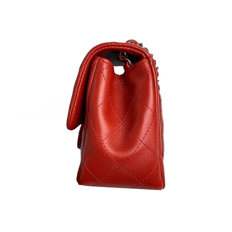 Classic Flap Square Mini Lambskin Red DSHW