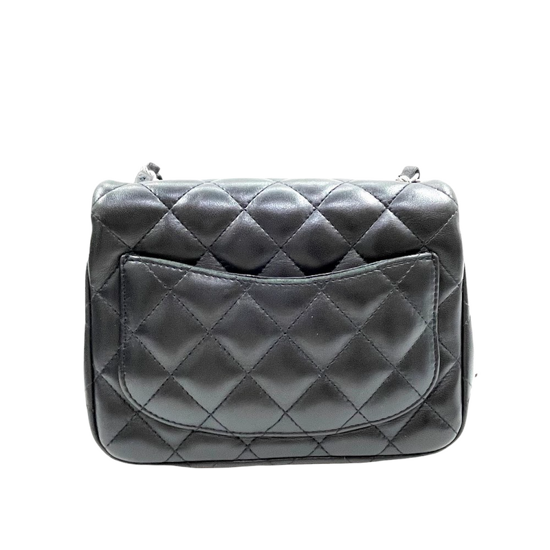 Classic Flap Square Mini Lambskin Black SHW