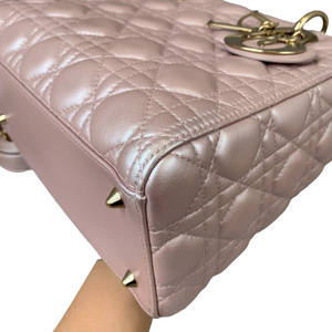 Lady Dior Medium Lambskin Light Pink GHW