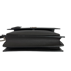 Sunset Grained Leather Small Dark Grey SHW