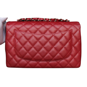 Single Flap Jumbo Caviar Red SHW