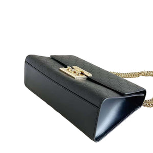 Padlock GG Embossed Medium Black GHW