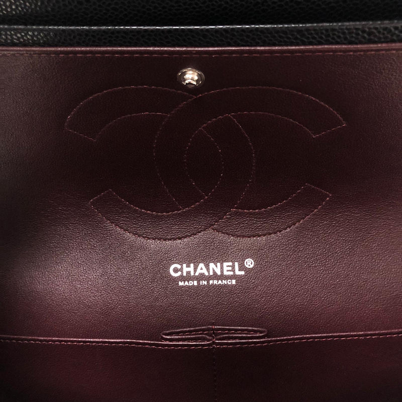 Classic Double Flap Jumbo Bag in Black Caviar with SHW