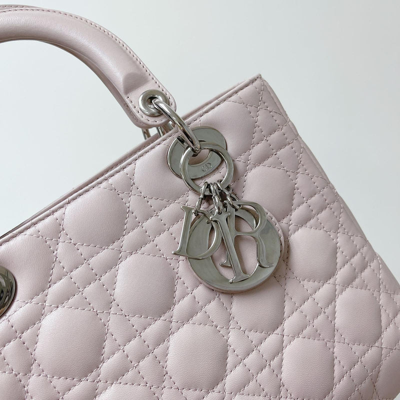 Lady Dior Medium Lambskin Pink SHW