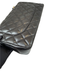 Jumbo Double Flap Lambskin Black GHW