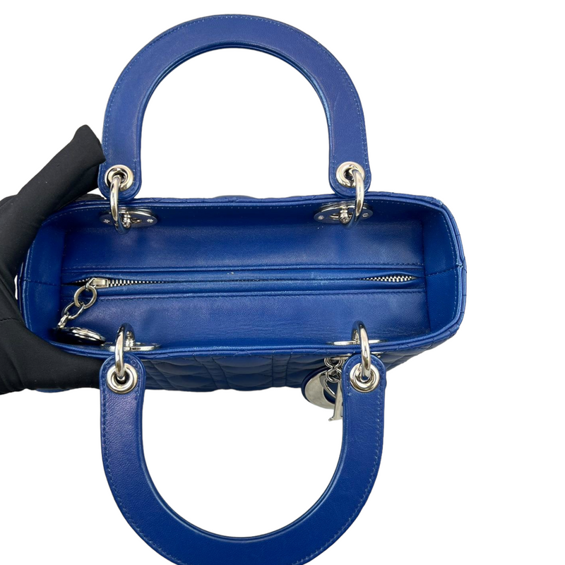 Lady Dior Medium Blue Lambskin SHW