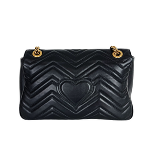 GG Marmont Black Calfskin Medium GHW