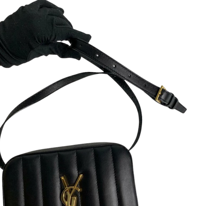 Saint Laurent Paris Black Quilted Leather Vicky Belt Bag Saint