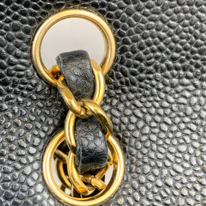Medium Classic Flap Caviar Black GHW
