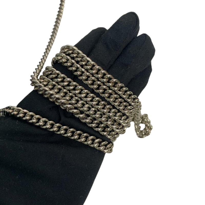 Mylockme Chain Pochette Leather Black SHW