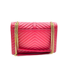 Envelope Large in Chevron Leather Red GHW