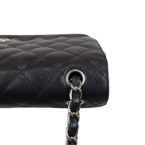 Classic Double Flap Jumbo Black Caviar SHW