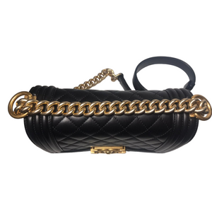 Small Boy Lambskin Black GHW