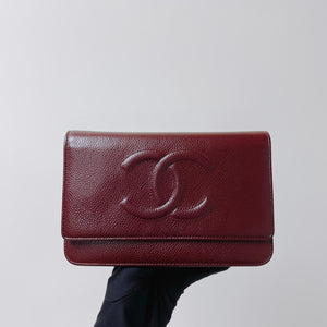 Timeless CC Wallet on Chain Burgundy