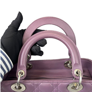 Medium Lady Dior Lambskin Purple SHW