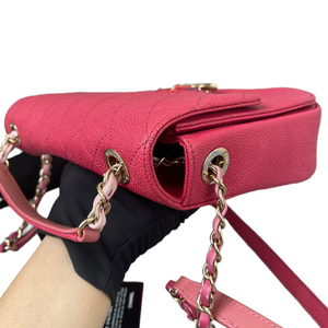 Coco Cuba CC Flap Caviar Red GHW