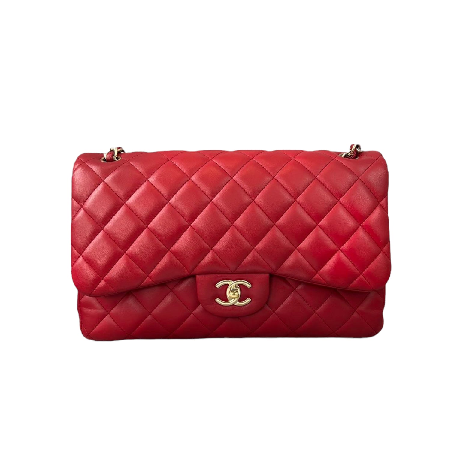 Chanel red jumbo double flap Clearance
