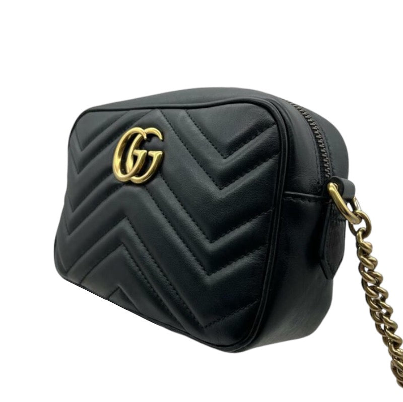 GG Marmont Mini Camera Black GHW