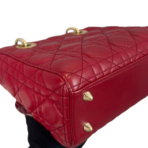 Small My Lady Dior Lambskin Red GHW