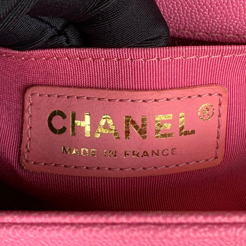 Small Le Boy Caviar Pink GHW