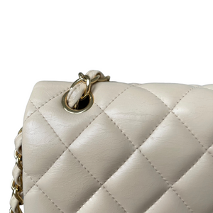 Chanel Double Flap Jumbo Beige Lambskin GHW