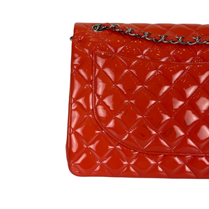 Double Flap Maxi Patent Coral SHW
