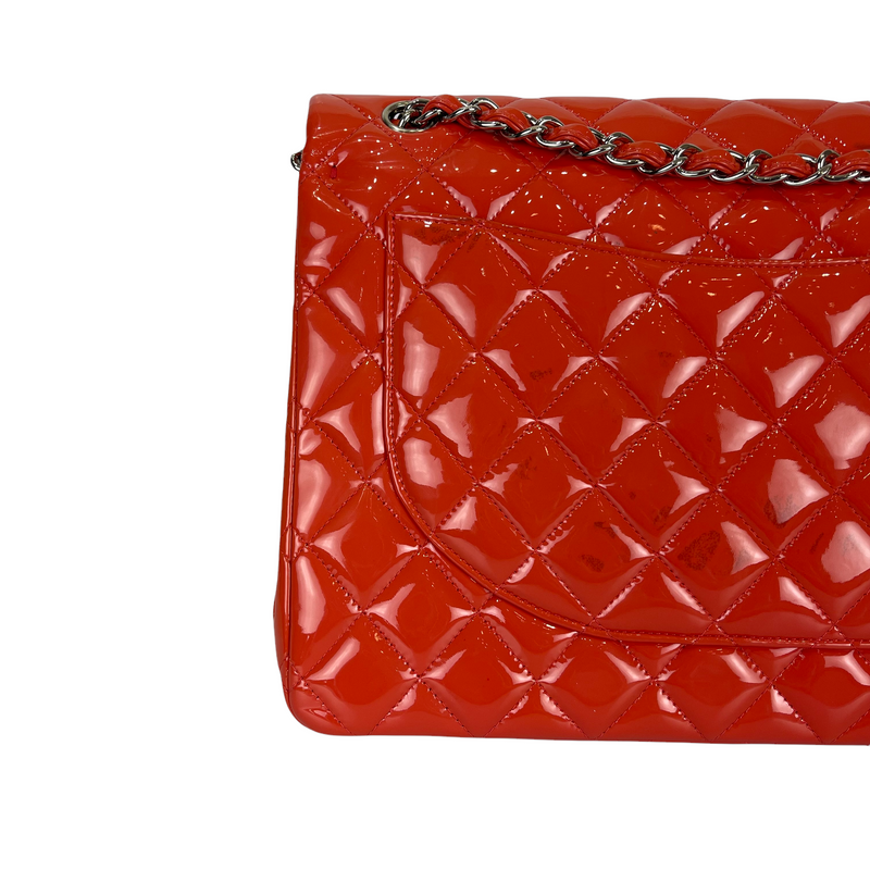 Double Flap Maxi Patent Coral SHW