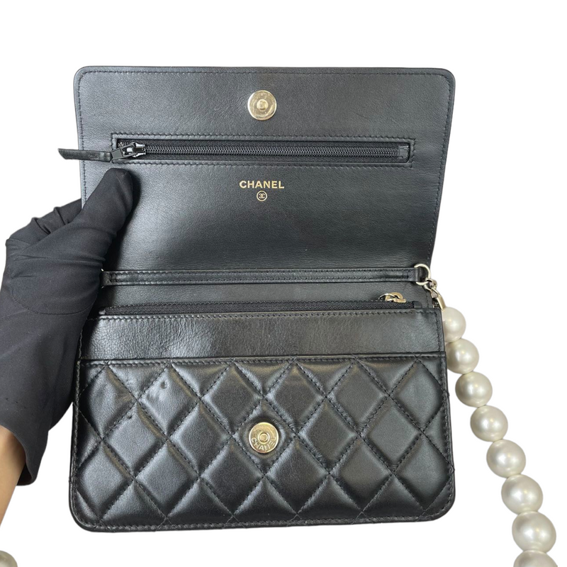 Timeless WOC Quilted Lambskin Large Pearls