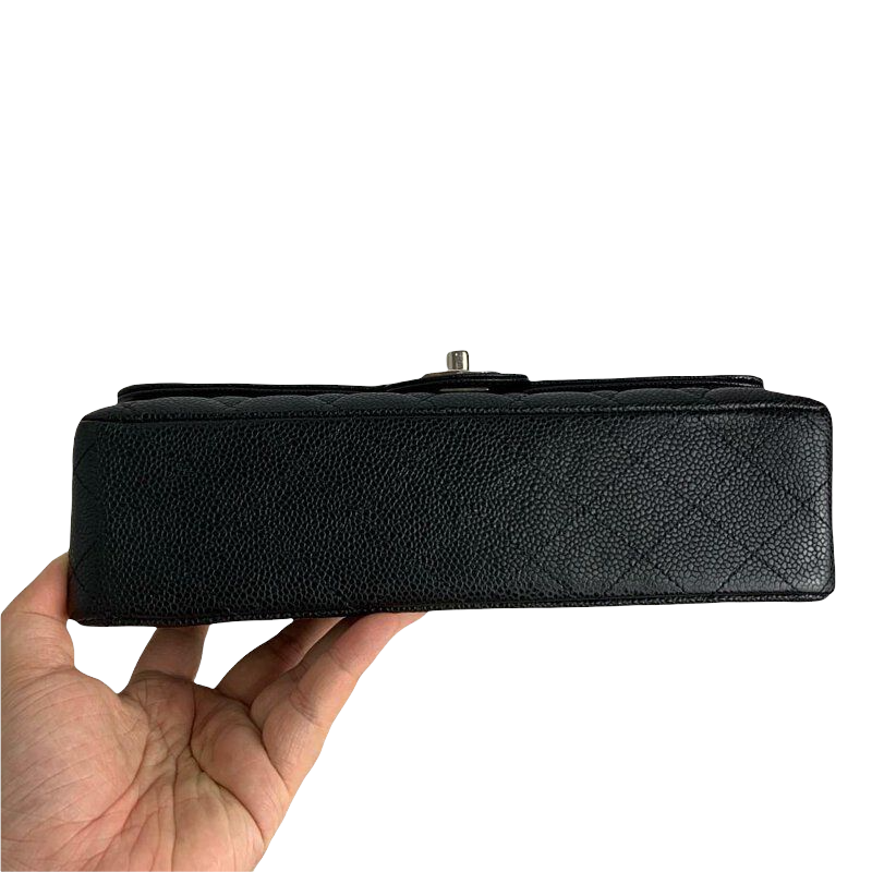 Classic Flap Caviar Medium Black SHW