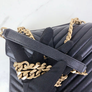 Quilted Medium College Black GHW