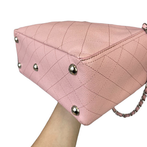 CC Pocket Tote Caviar Small Pink SHW