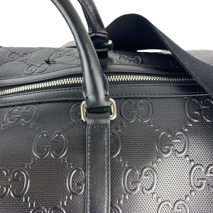 Logo-embossed Holdall Duffle Black SHW