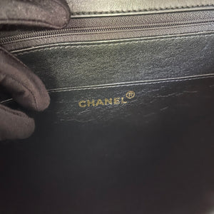 Vintage Briefcase Quilted Patent Black GHW