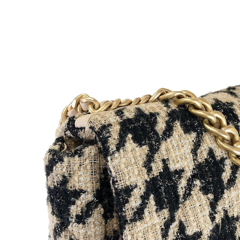 Chanel Multicolor Cotton Tweed Chanel 19 Maxi Large Bag – The Closet