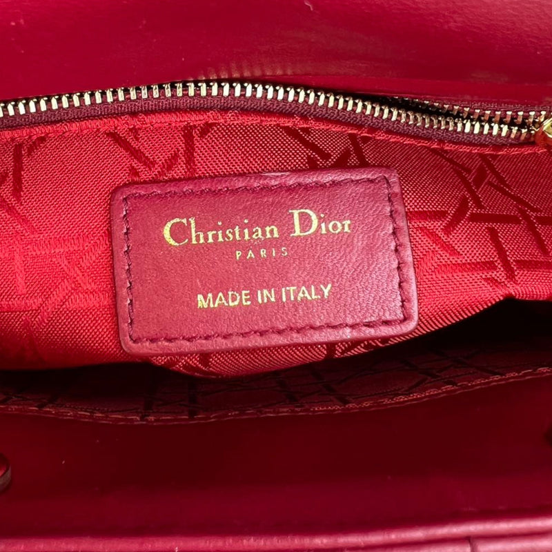 Small My Lady Dior Lambskin Red GHW