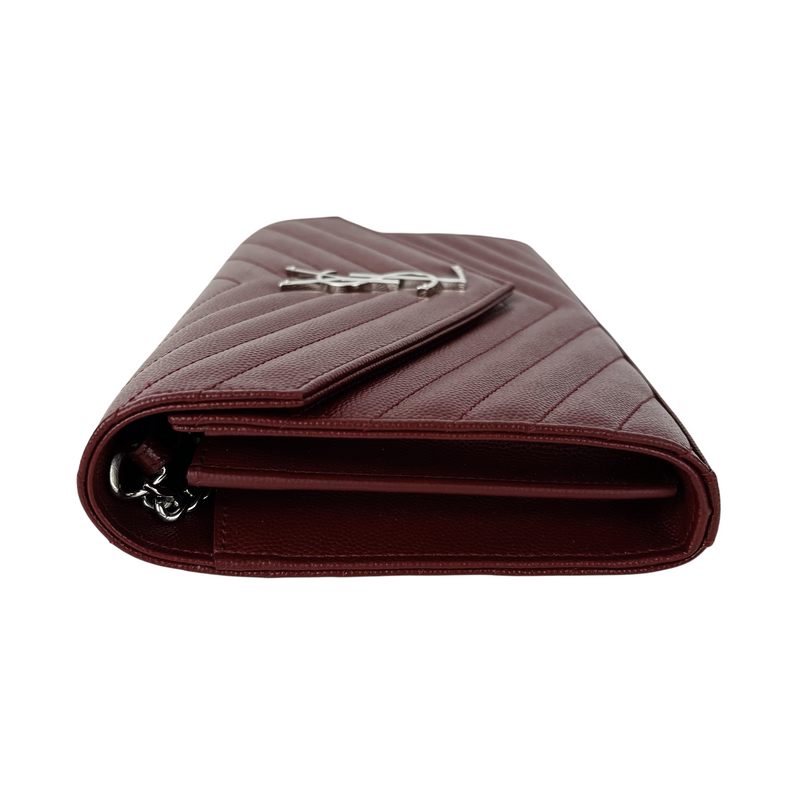 Envelope WOC Small Grained Leather Red SHW