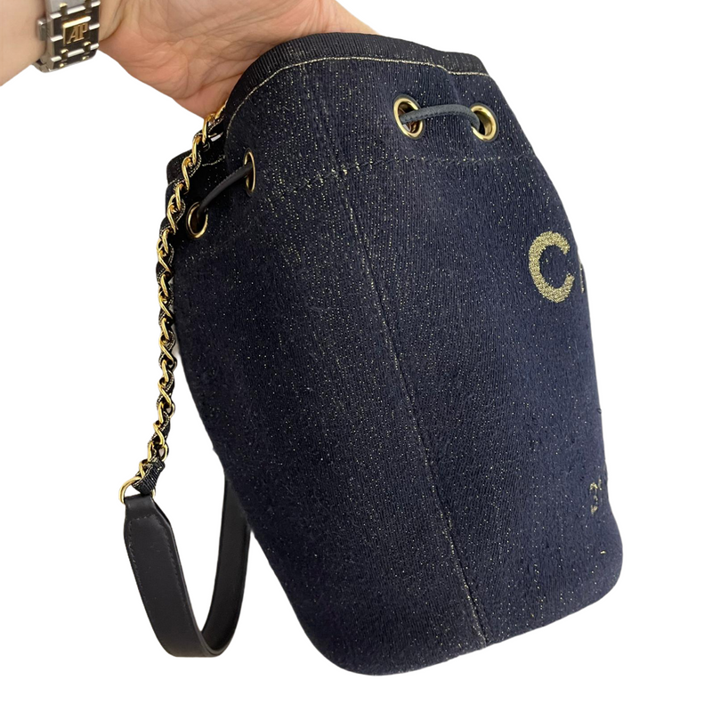 Deauville Denim Bucket Bag Blue