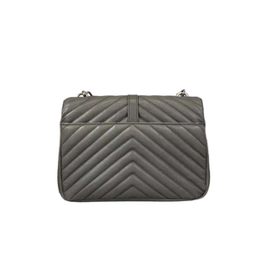 Medium Chevron College Leather Grey RHW