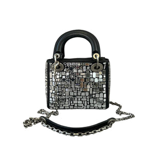 Mosaic of Mirrors Mini Lady Dior Black SHW