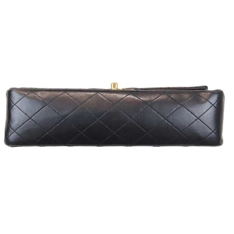 Classic Double Flap Medium Vintage Black GHW