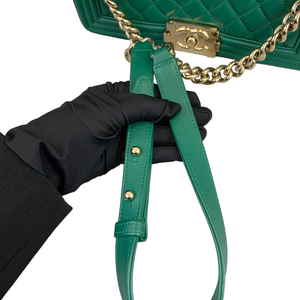 Old Medium Le Boy Green Lambskin GHW