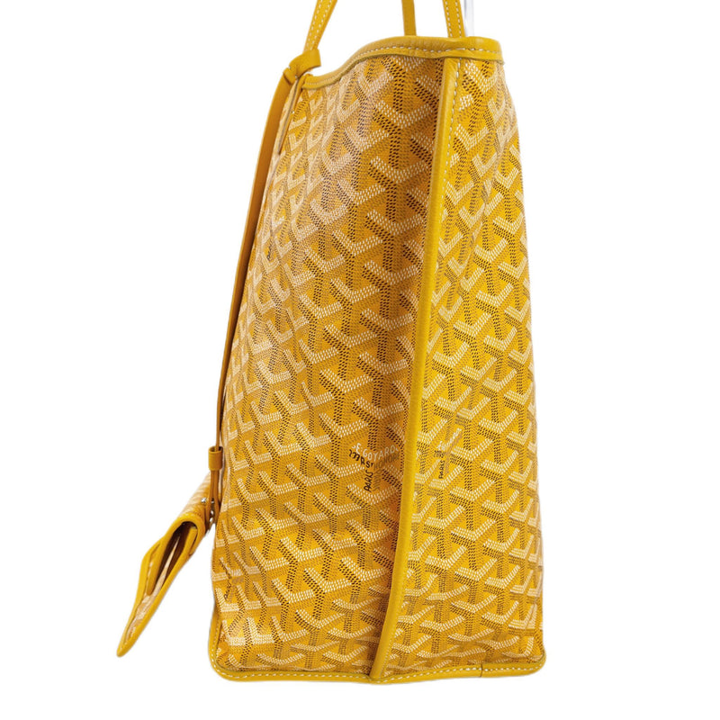 Goyard Saint Louis Tote GM Yellow in Canvas/Calfskin with