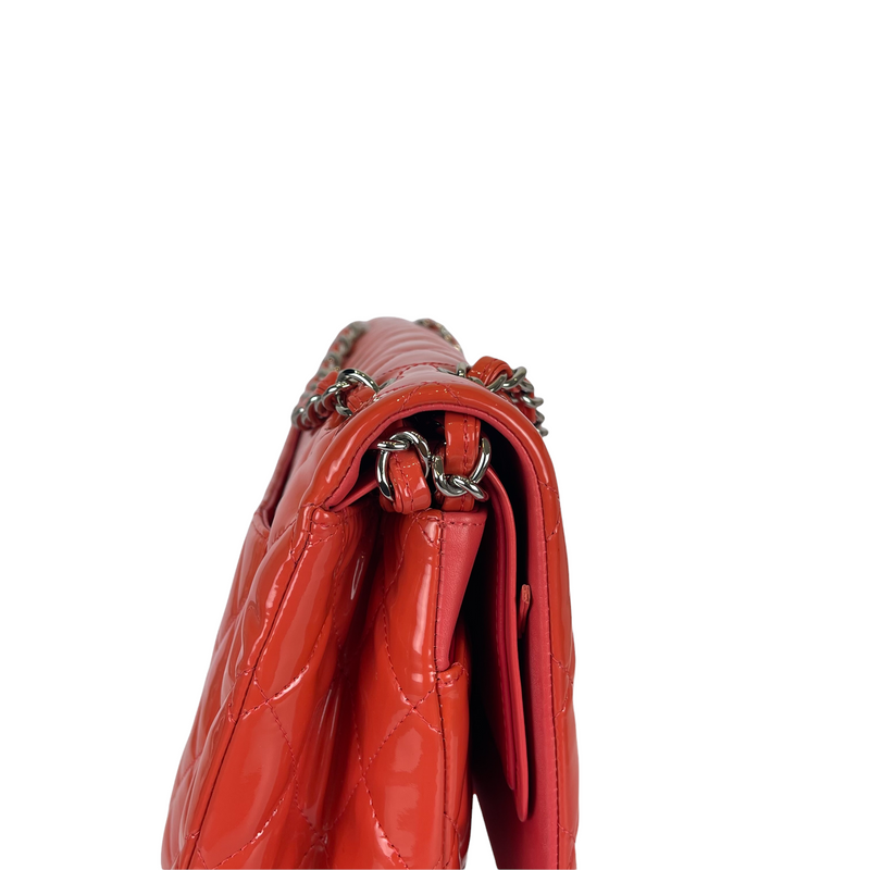 Double Flap Maxi Patent Coral SHW