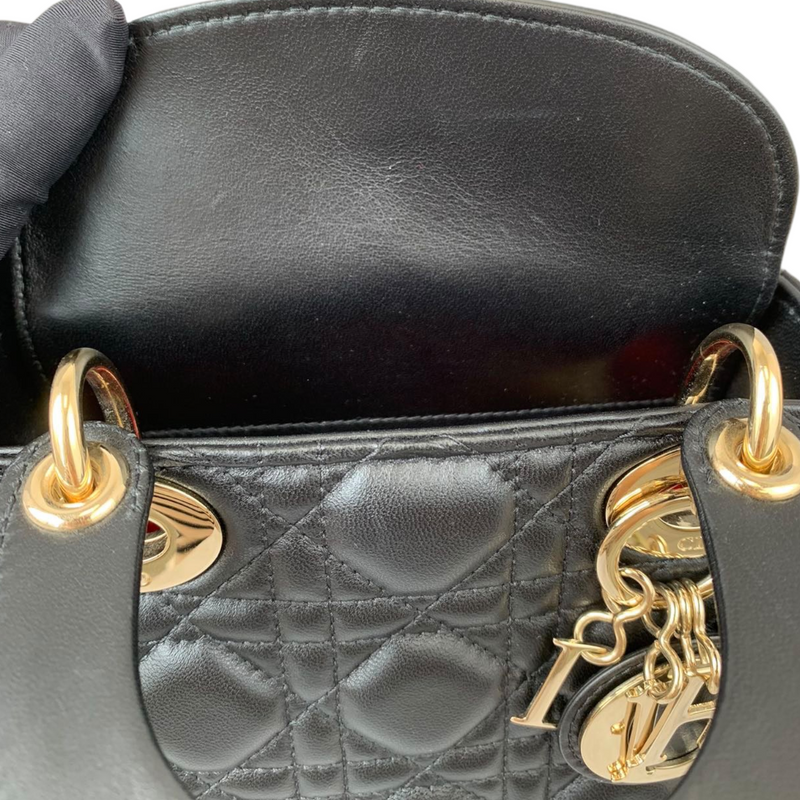 Mini Lady Dior Lambskin Black GHW
