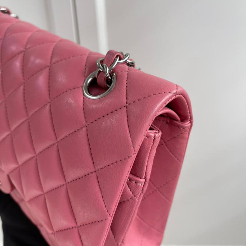 Authentic Chanel Classic Medium Light Pink Caviar Double Flap SHW