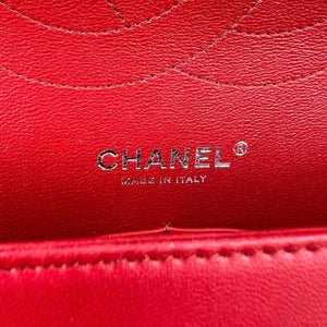 Double Flap Jumbo Lambskin Red SHW