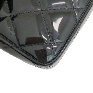 East West Flap Bag Patent Black SHW